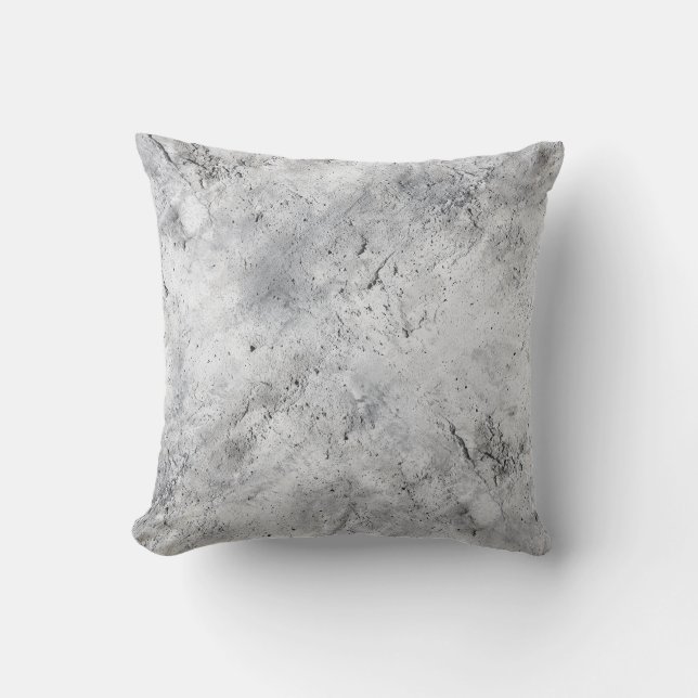 Coussin Texture de plâtre en béton léger avec détresse (Recto)