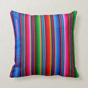 Coussin Texture de tissu mexicain