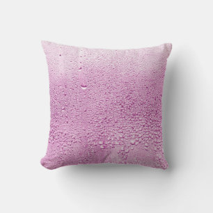 Coussin Texture d'une goutte de pluie sur un verre mouillé