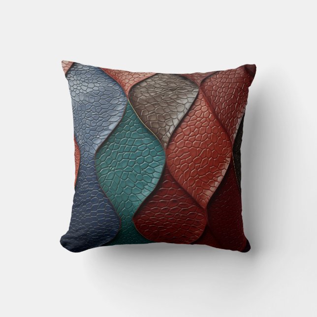 Coussin Texture en cuir artistique (Recto)