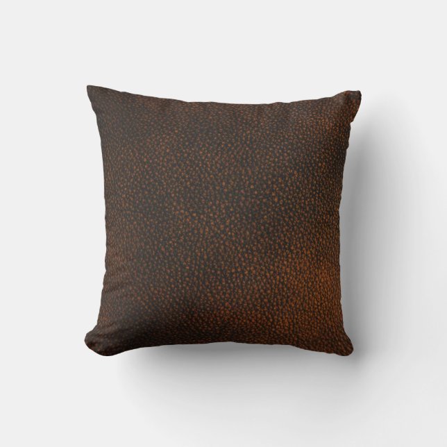 Coussin Texture en cuir Brown (Recto)