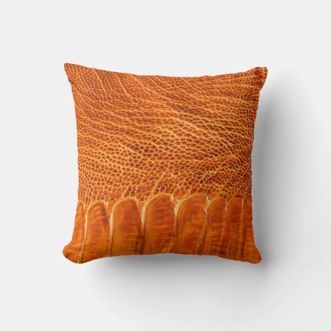 Coussin Texture en cuir d'autruche (Recto)