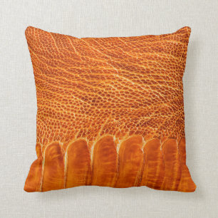 Coussin Texture en cuir d'autruche