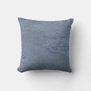 Coussin texturé en marbre bleu