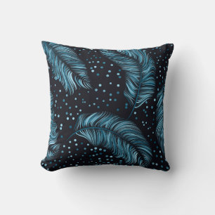 Coussin Texture en plumes foncées sans couture, vintage ab