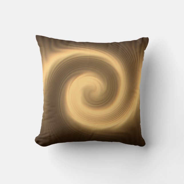 Coussin Texture en spirale d'or (Recto)
