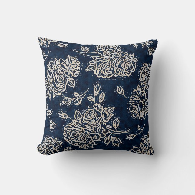 Coussin Texture florale répéter motif moderne fond, chauve (Recto)