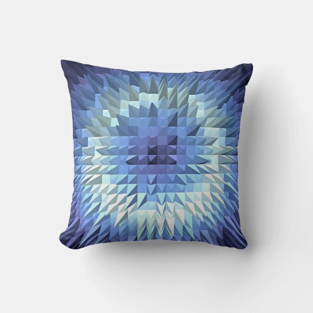 Coussin Texture géométrique polygonale abstraite (Recto)