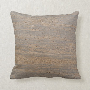 Coussin texturé gris et Brown en marbre tacheté