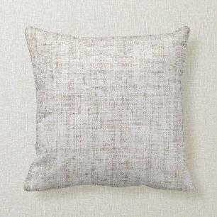 Coussin Texture grise blanche de toile de jute