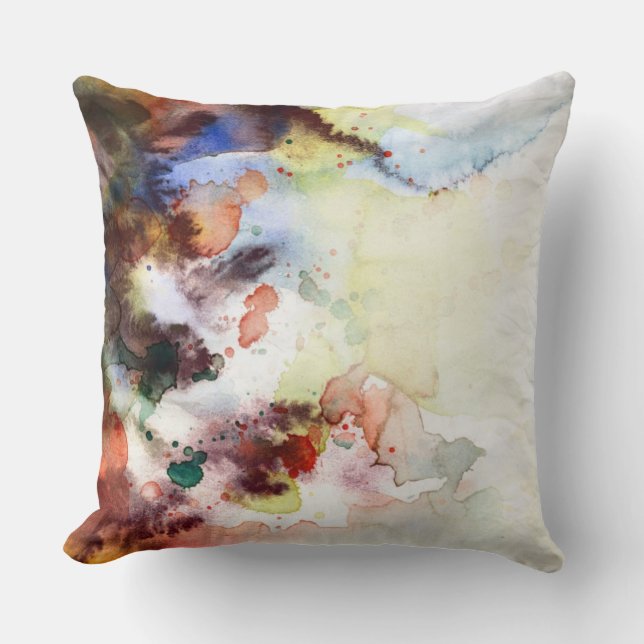 Coussin Texture grunge d'aquarelle abstraite avec la (Recto)