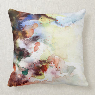 Coussin Texture grunge d'aquarelle abstraite avec la