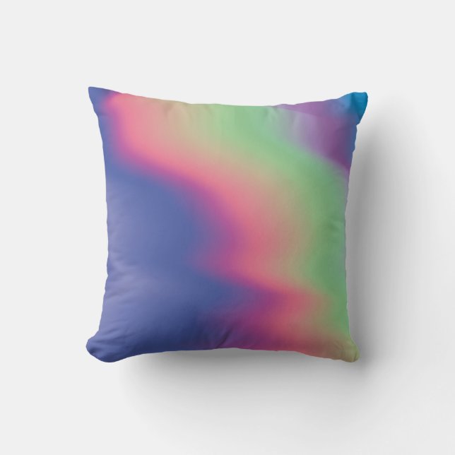 Coussin Texture holographique avec taches colorées. Psyche (Recto)