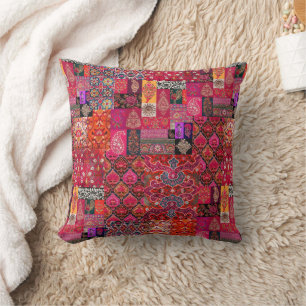 Coussin Texture indienne tribale de Bohême