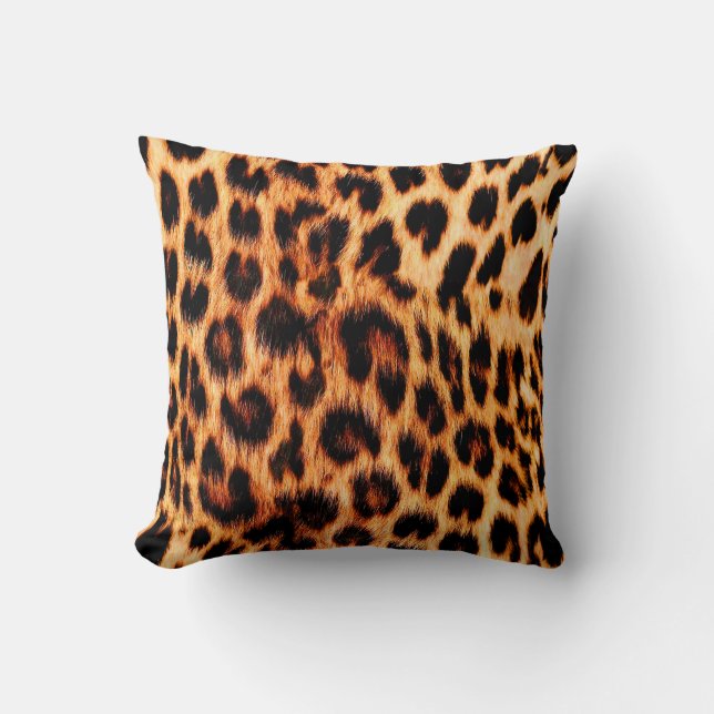 Coussin Texture léopard, motif sans couture d'animal afric (Recto)