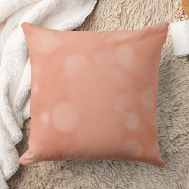 Coussin Texture Métallique Abstraite Or Rose Moderne (Couverture)