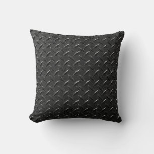 Coussin texture métallique filetée en couleur noire