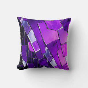 Coussin Texture Métallique Plum Noir Glitch Glam