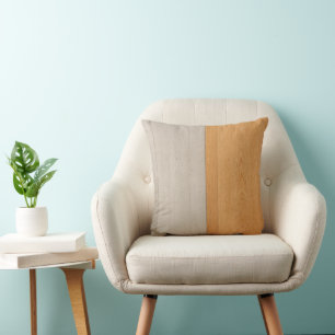 Coussin Texture minimaliste scandinave en béton et bois de
