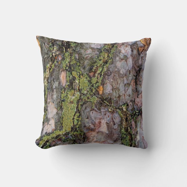 Coussin Texture organique 3 d'écorce (Recto)