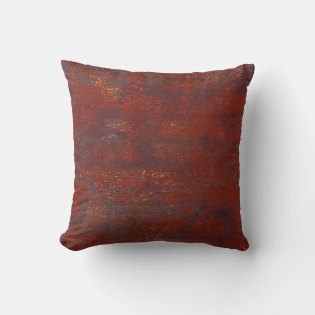 Coussin texture rouillée Abstraite : stucco réaliste (Recto)