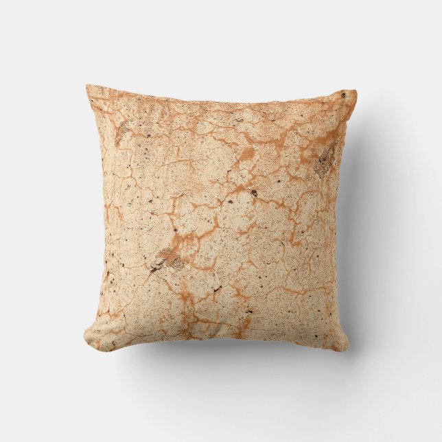 Coussin Texture rustique Tan rouille Brown Pays Vintage (Recto)