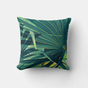 Coussin Texture tonique à feuille de palme striée