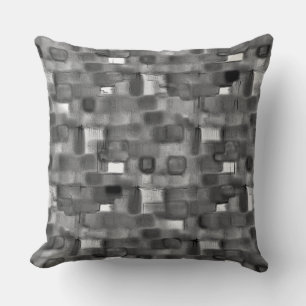 Coussin Texture très rugueuse de formes carrés grises