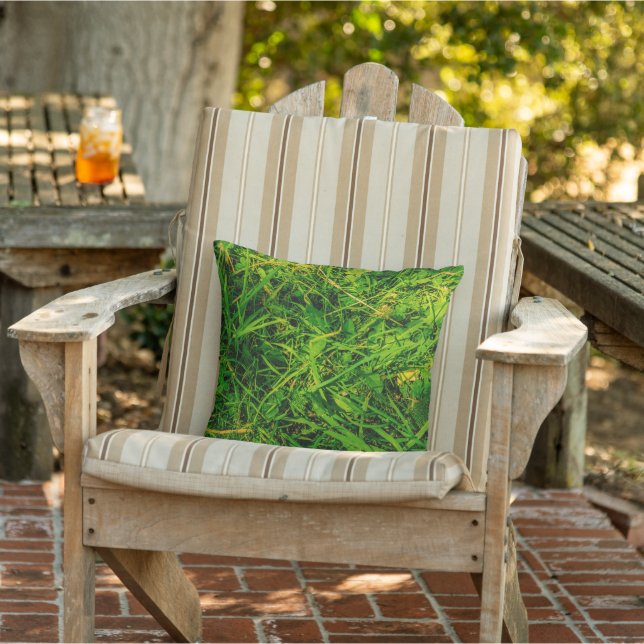 Coussin Texture verte de l'herbe sauvage Naturelle Ferme C (Chaise)