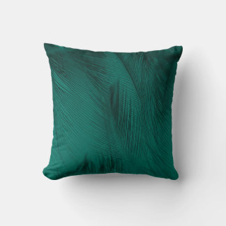 Coussin Texture Vintage de plumes vert foncé