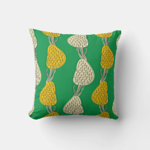 Coussin Texture vintage transparente avec des arbres dessi