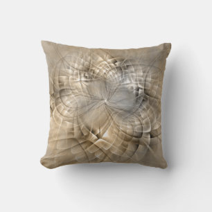 Coussin Textures d'art fractal moderne abstrait tons de te