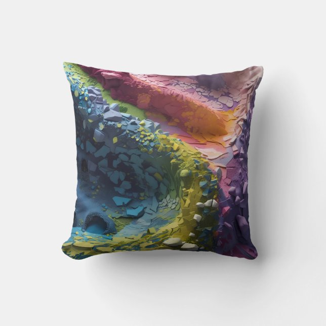 Coussin textures et calques colorés (Recto)