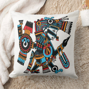 Coussin Tezcatlipoca – Seigneur au miroir fumant du ciel n