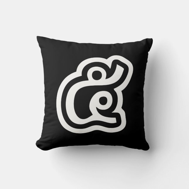 Coussin Thaïlande Numéro 5 / Cinq / ๕ (Haa/Ha) Script Thaï (Recto)