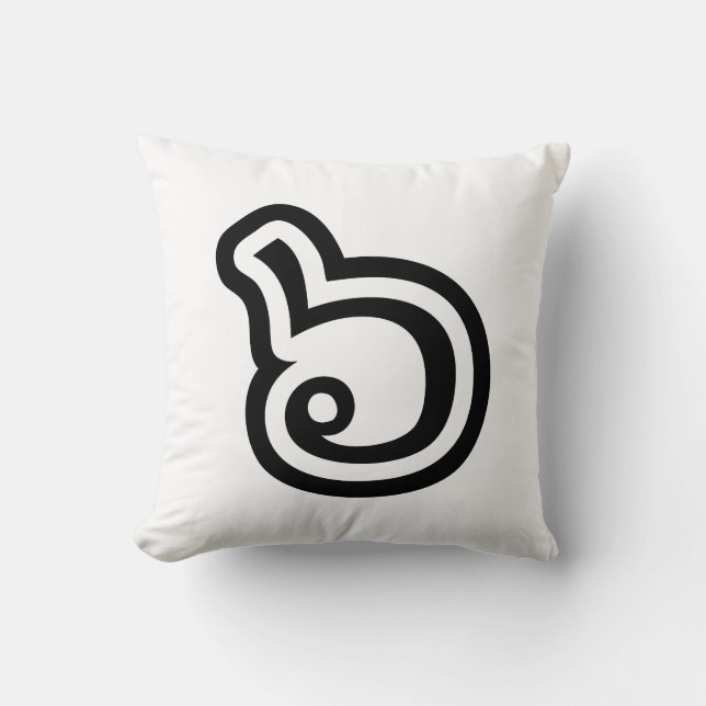 Coussin Thailande Numéro 6 / Six / ๖ (Ho/Hok) Langue thaïe (Recto)