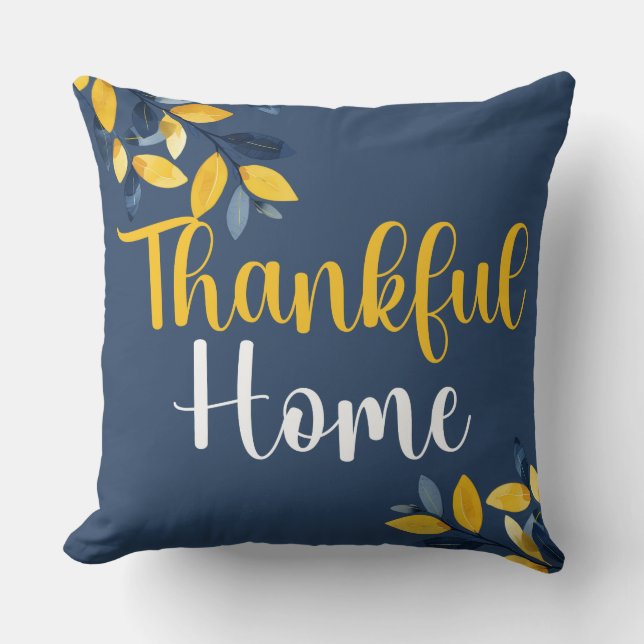 Coussin Thankful Home & Loving Roots Reversible Autumn (Recto)