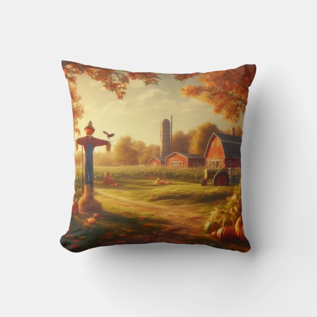 Coussin Thanksgiving/Automne/Automne/Automne sur la ferme (Recto)