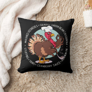 Coussin THANKSGIVING DINNER EST SERVI drôle d'action de gr
