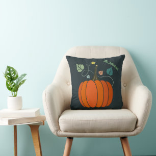Coussin Thanksgiving Halloween Citrouille Throw PIllow