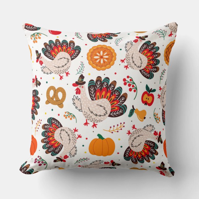 Coussin Thanksgiving Meme I Am Happy Because I Am Grateful (Recto)