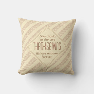 Coussin THANKSGIVING Remercier Christian Feuille CREAM