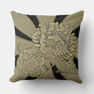 Coussin Thanksgiving Turquie sculpté -