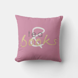 Coussin Thé à deux tons et livres Jeter l'oreiller