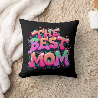 Coussin The best mom style graffiti