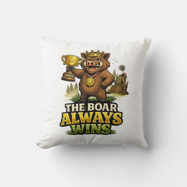 Coussin The Boar Always Wins (Recto)