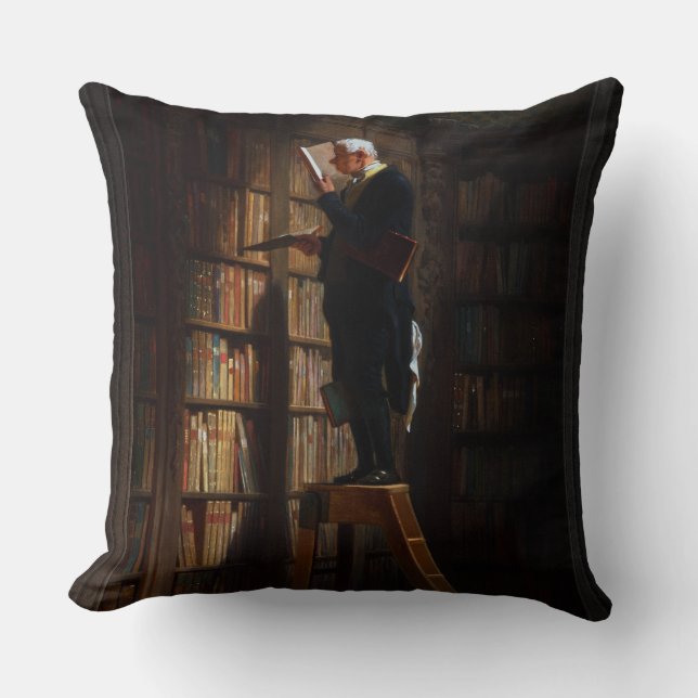 Coussin The Bookworm by Carl Spitzweibrücken (Recto)