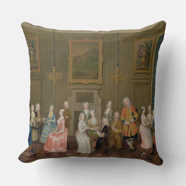 Coussin Thé chez House de seigneur Harrington's, St James (Recto)