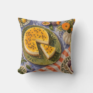 Coussin Thé de table d'été à la lavande et cheesecake au f
