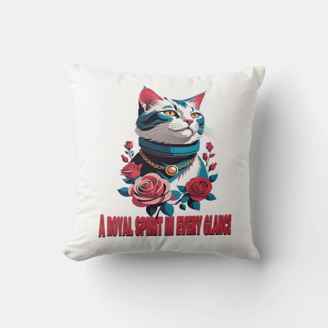 Coussin The Eyes of a Noble Feline (Recto)